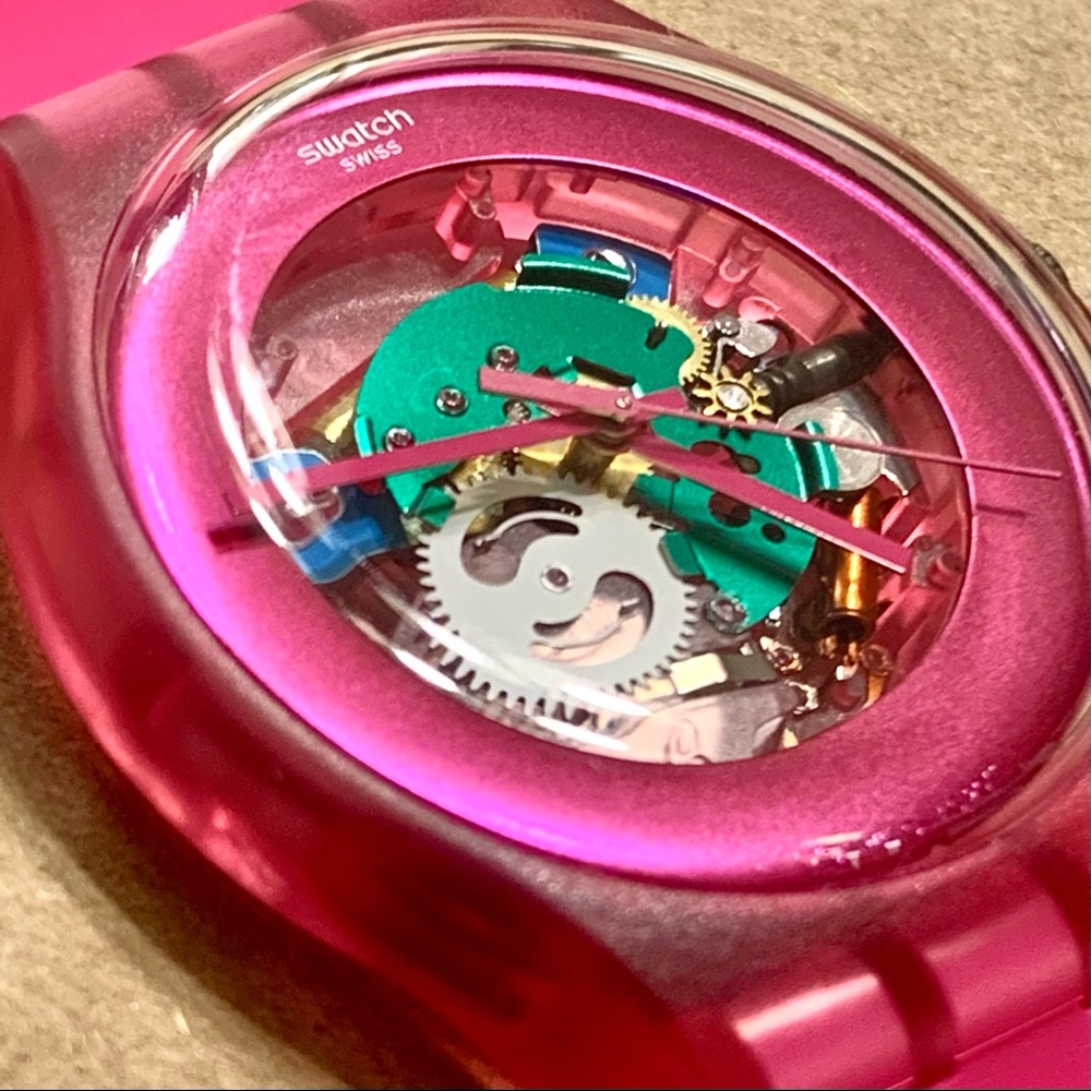 SWATCH Watch – “Pink Lacquered”– New – size: 41mm New Gent
